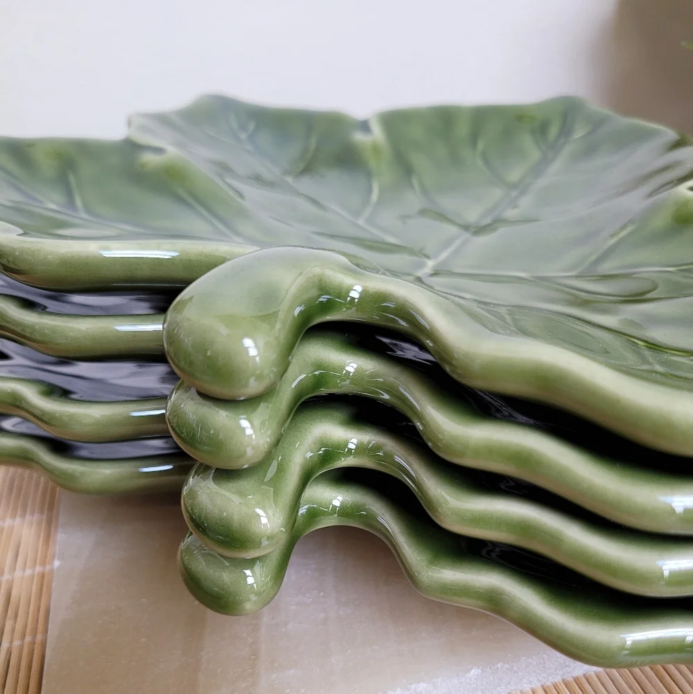 Pottery Barn Leaf Shaped Plates Brand New